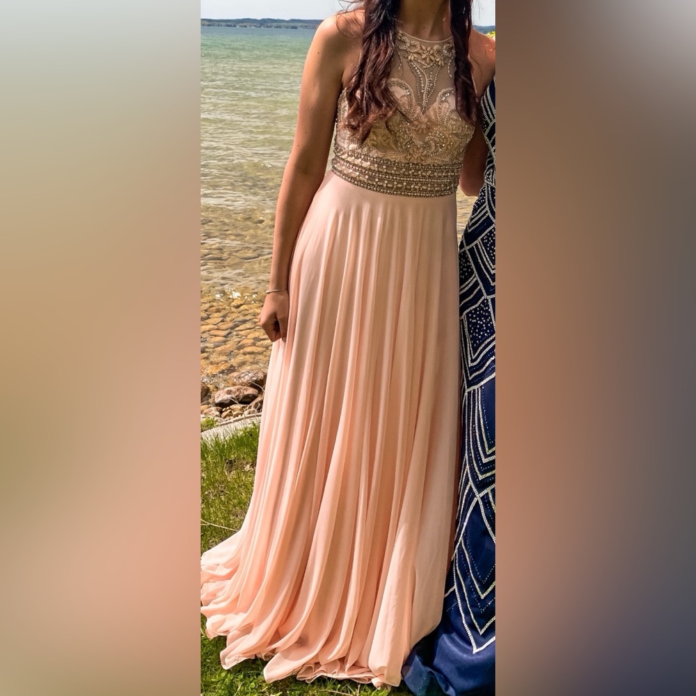 Dave & Johnny Blush Pink Evening Dress